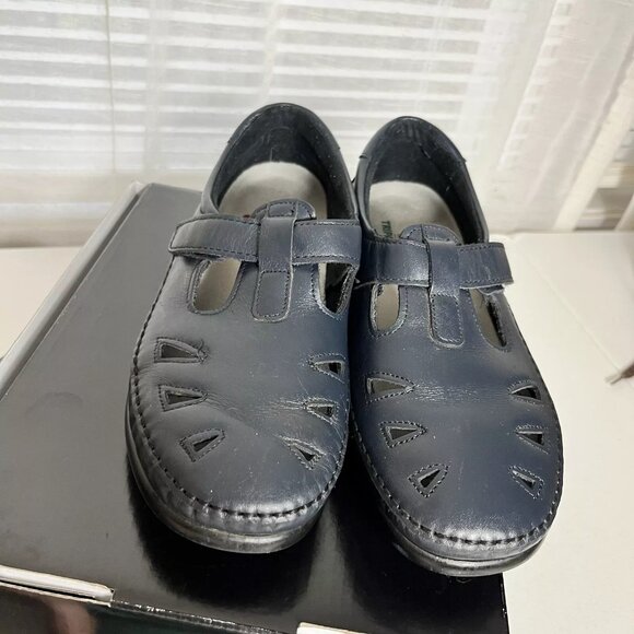 SAS Roamer Womens Size 7.5 Wode Mary Jane‎ Blue Leather Orthopedic Comfort Shoes - Picture 3 of 9